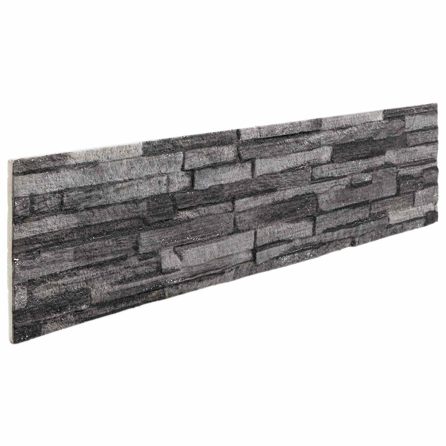 Pannelli da parete 10 pcs Antracite 100 x 25 cm Schiuma EPS