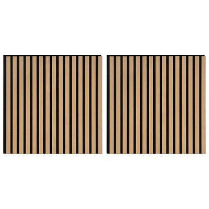 Pannelli da parete 2 pcs Naturale 60,5 x 60 cm
