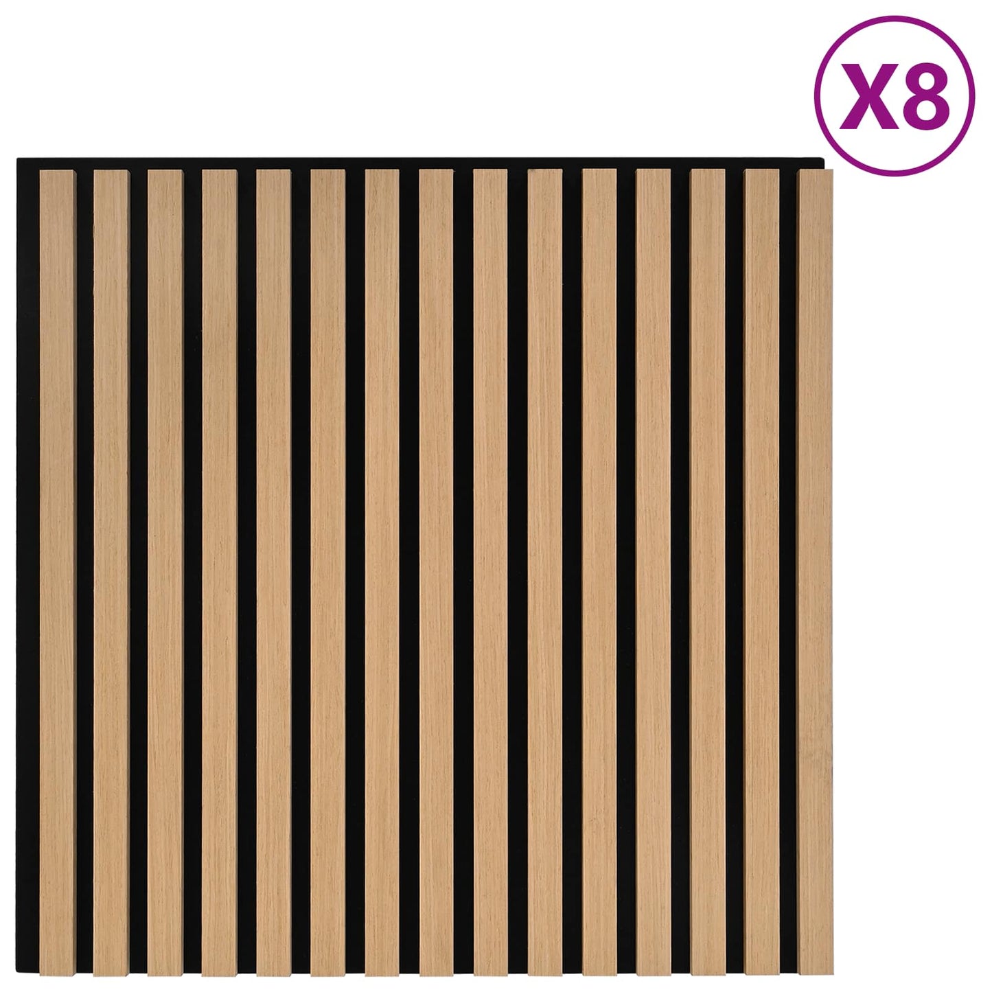 Pannelli da parete 8 pcs Naturale 60,5 x 60 cm | homemem39