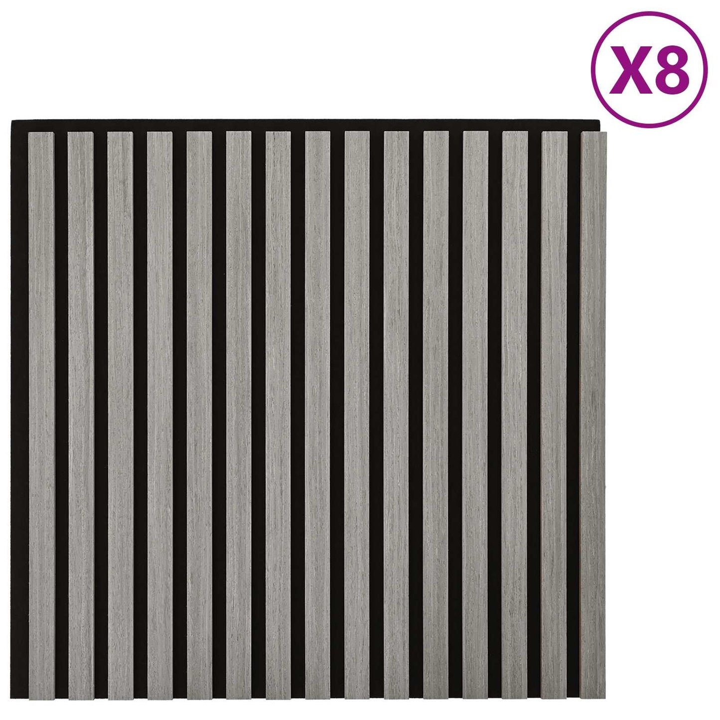 Pannelli da parete 8 pcs Grigio 60,5 x 60 cm