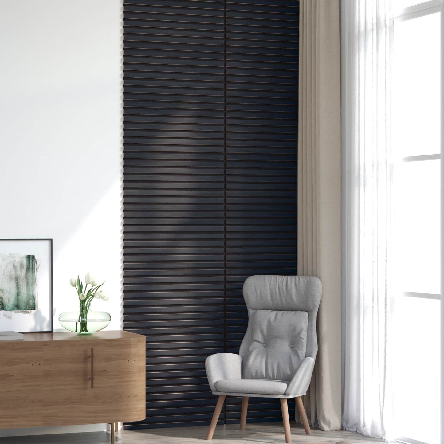 Pannelli da parete 8 pcs Antracite 60,5 x 60 cm | homemem39