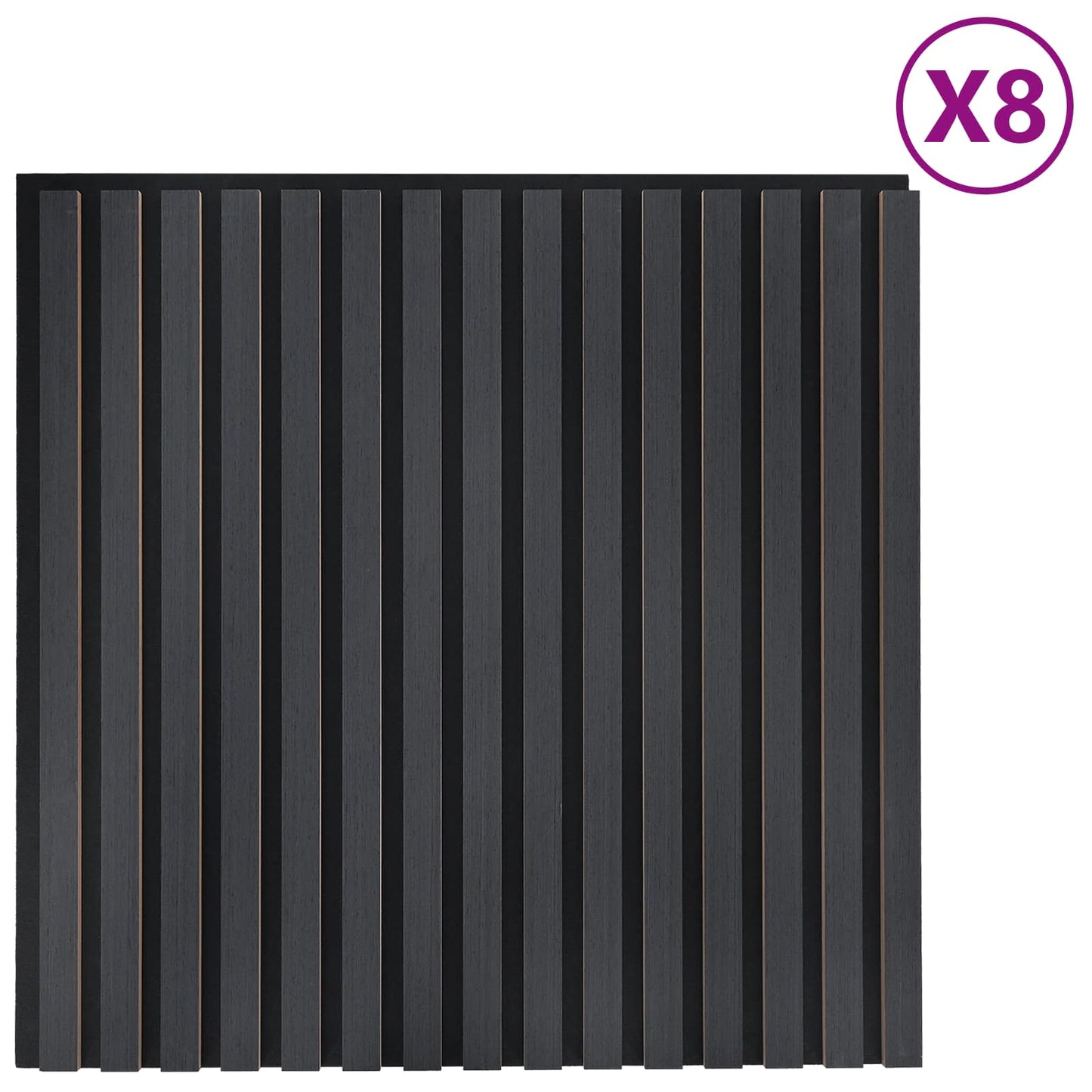 Pannelli da parete 8 pcs Antracite 60,5 x 60 cm