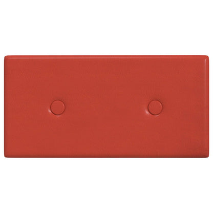 Testiera da Parete 12 pz Rosso Pelle Sintetica