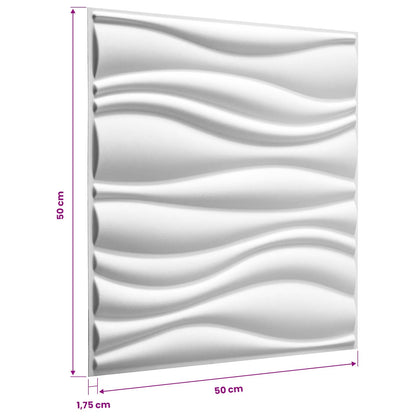 Pannelli da parete 12 pcs Bianco 50 x 50 cm | homemem39