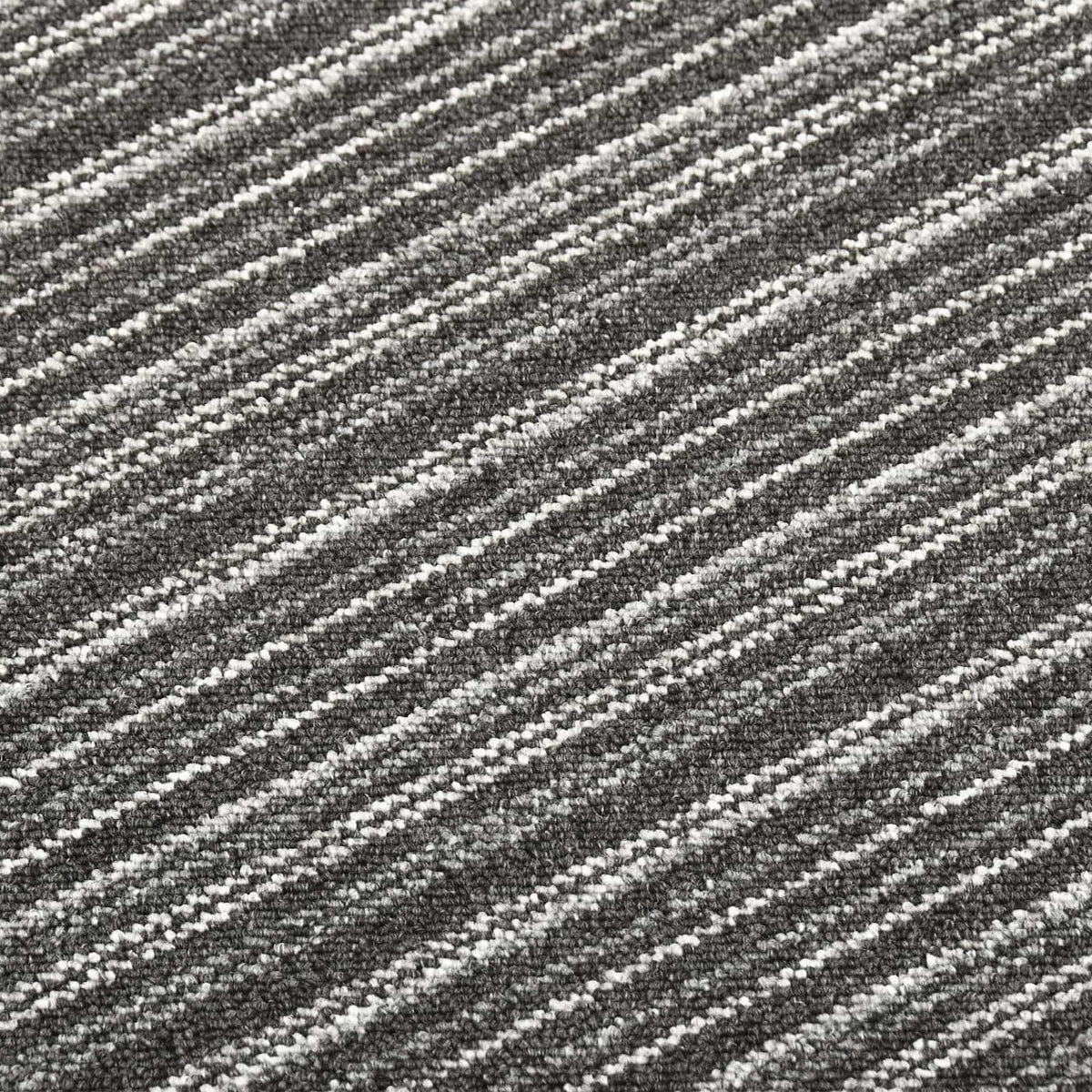 Tappeto 20 pz Antracite Striato 50 x 50 cm 100% Polipropilene