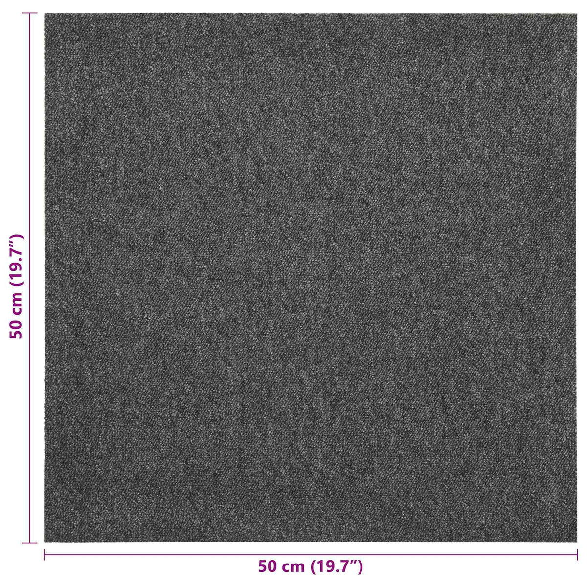 Tappeto 20 pz Antracite 50 x 50 cm 100% Polipropilene