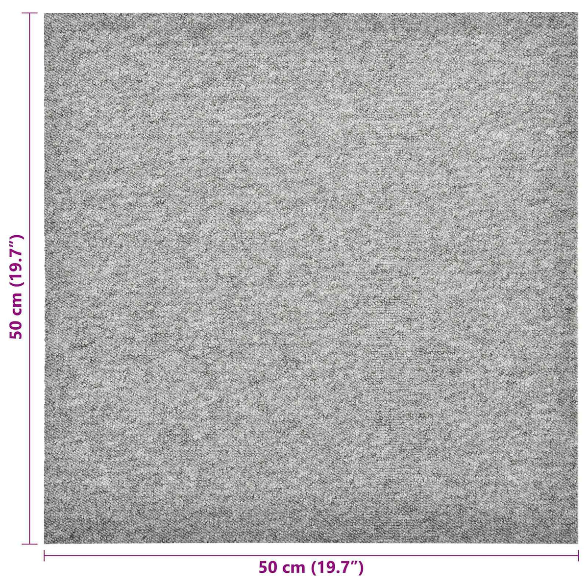 Tappeto 20 pz Grigio Chiaro 50 x 50 cm 100% Polipropilene