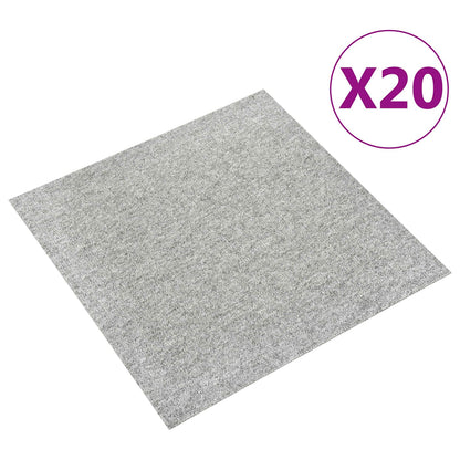 Tappeto 20 pz Grigio Chiaro 50 x 50 cm 100% Polipropilene