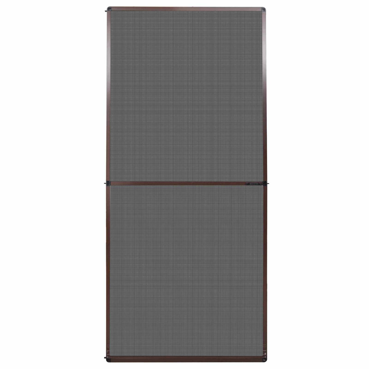 Schermo Insetti a Battente Marrone e Nero 100 x 215 cm
