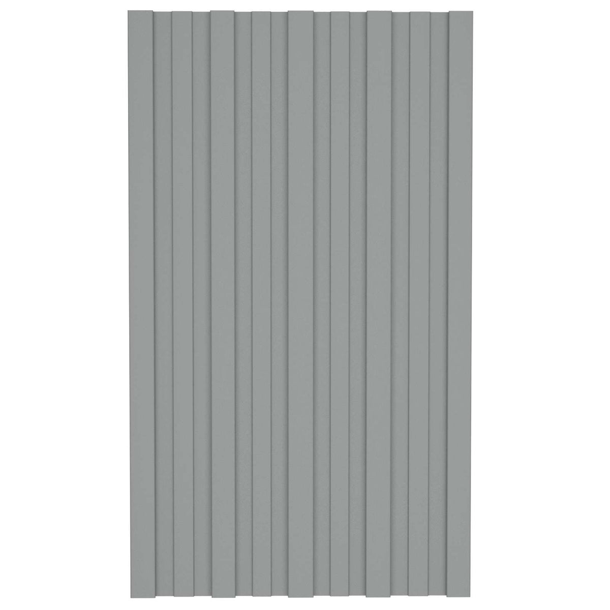 Pannello per tetto 12 pz Grigio 80 x 45 cm Acciaio zincato