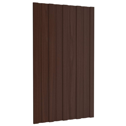 Pannello per tetto 36 pz Marrone 80 x 45 cm Acciaio zincato