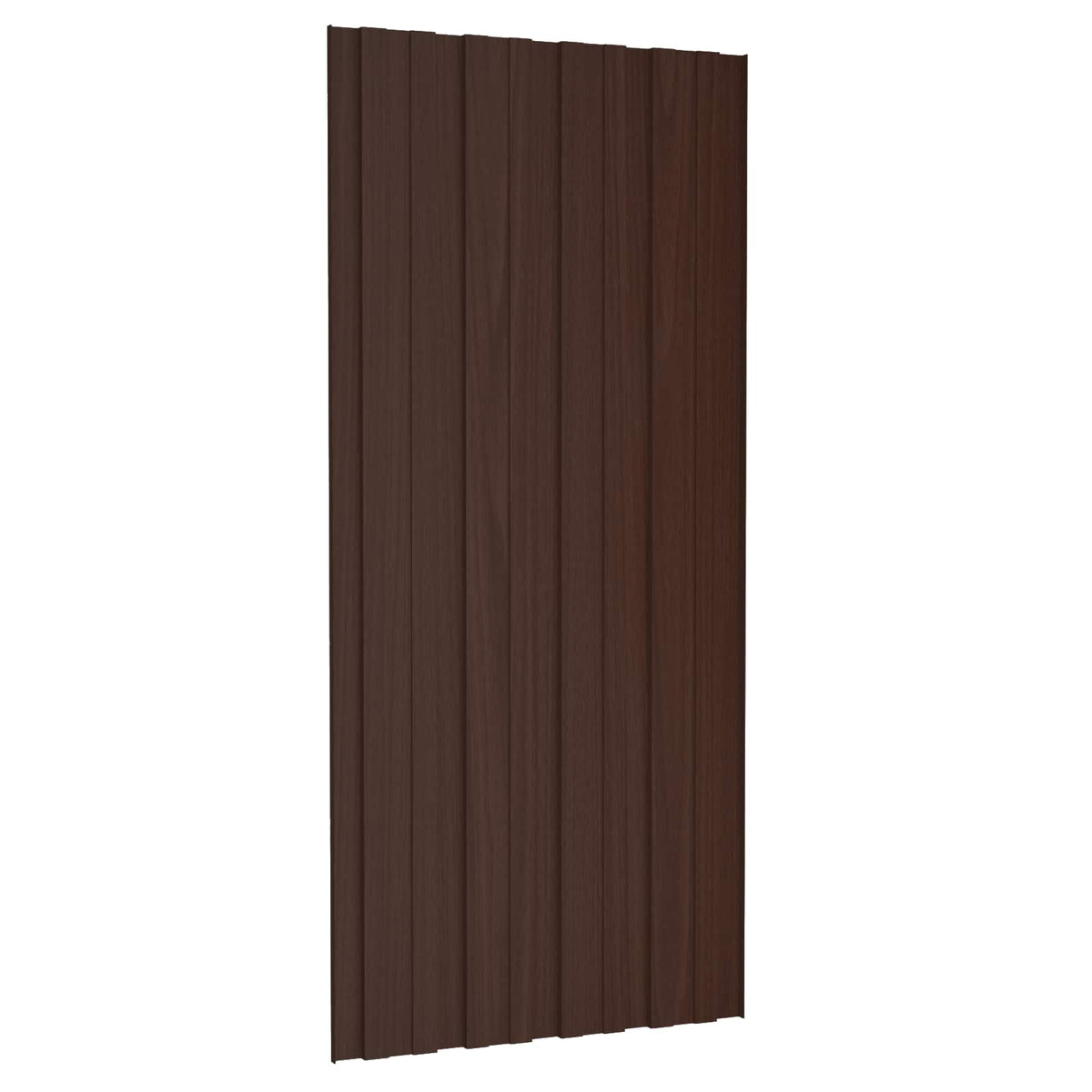 Pannello per tetto 12 pz Marrone 100 x 45 cm Acciaio zincato