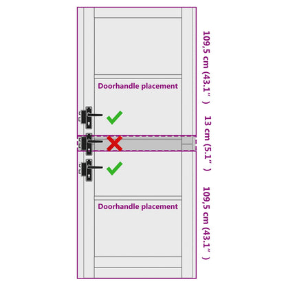 Porta Interna Naturale 83 x 232 cm Legno compensato | homemem39