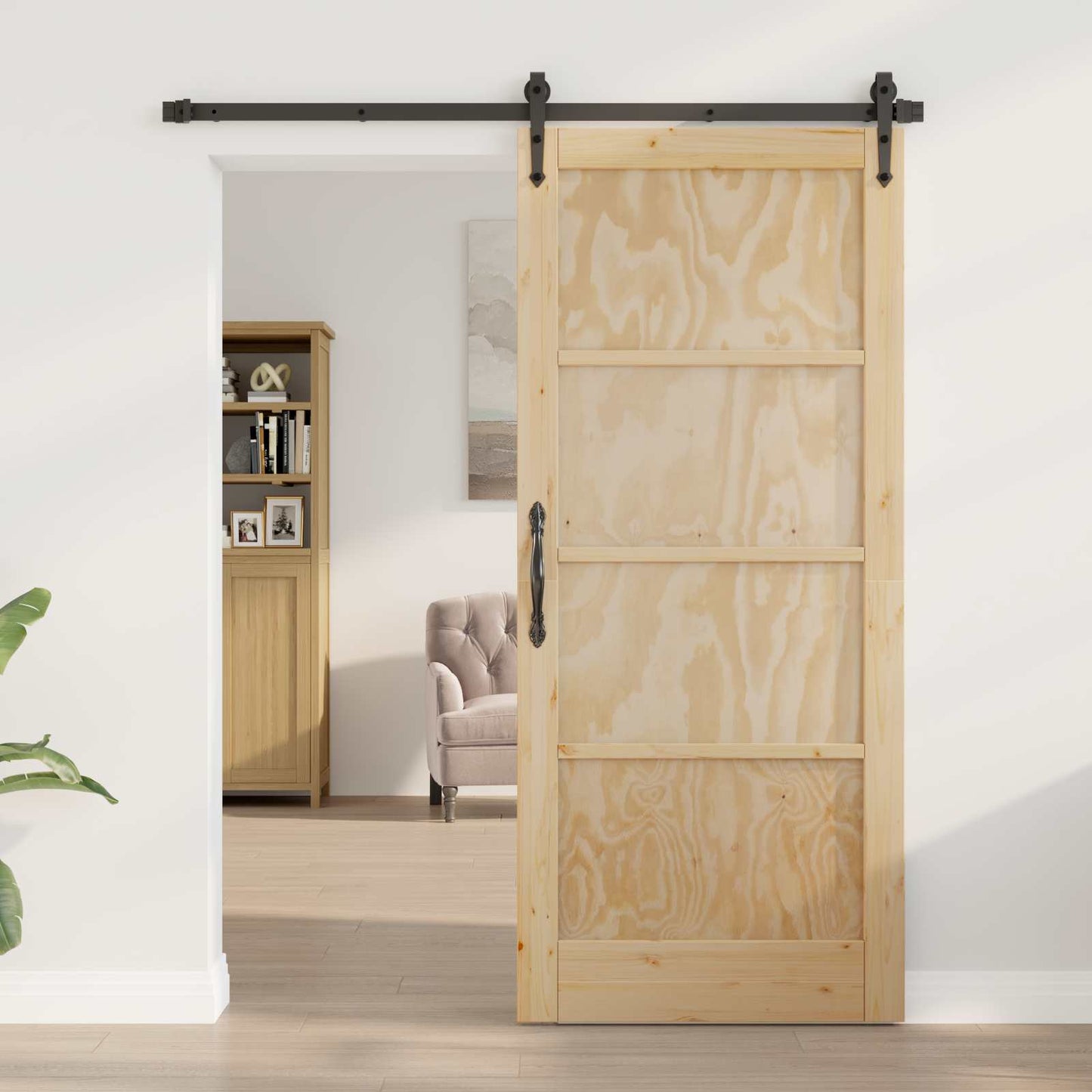 Porta Interna Naturale 86 x 198,5 cm Legno compensato | homemem39