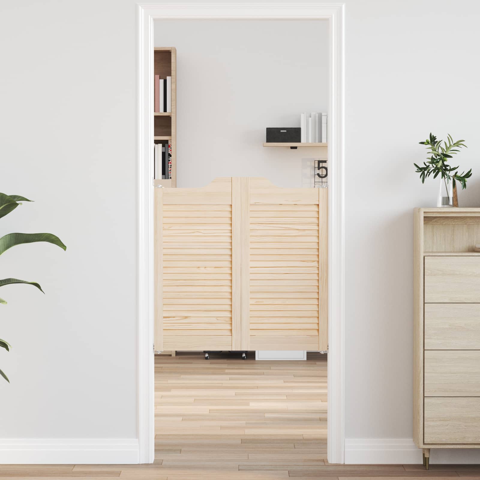 Porte Swing Naturale 80 x 40 cm Legno Massello di Pino | homemem39
