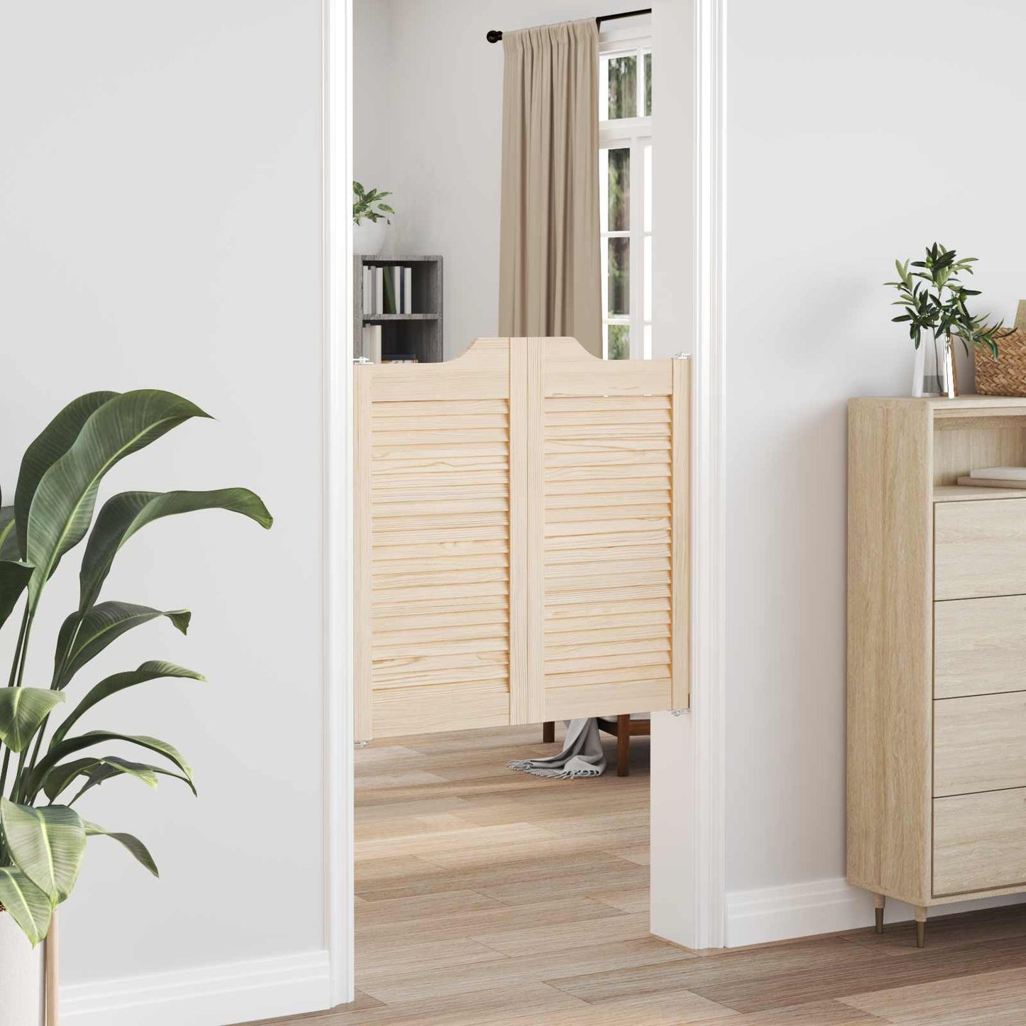 Porte Swing Naturale 80 x 40 cm Legno Massello di Pino | homemem39