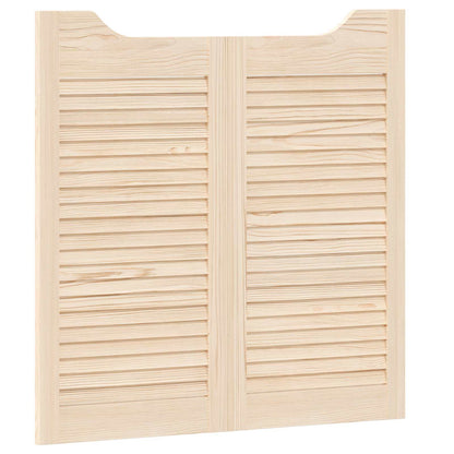 Porte Swing 2 pcs Naturale Legno Massello di Pino