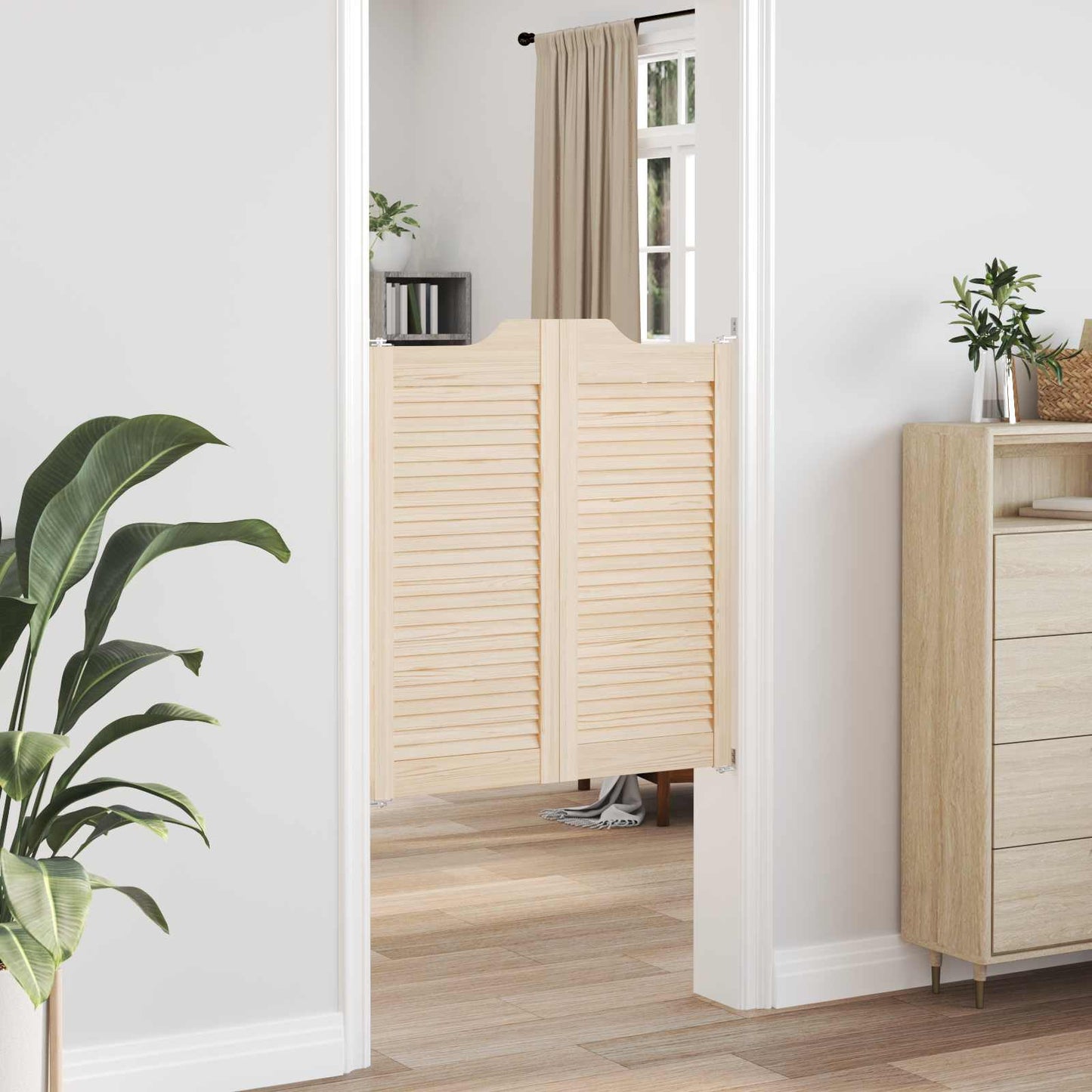 Porte Swing Naturale 90 x 40 cm Legno Massello di Pino | homemem39
