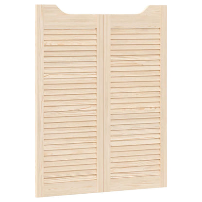 Porte Swing 2 pcs Naturale Legno Massello di Pino | homemem39