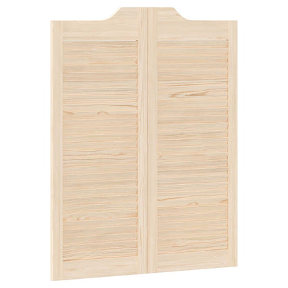 Porte Swing 2 pcs Naturale Legno Massello di Pino | homemem39
