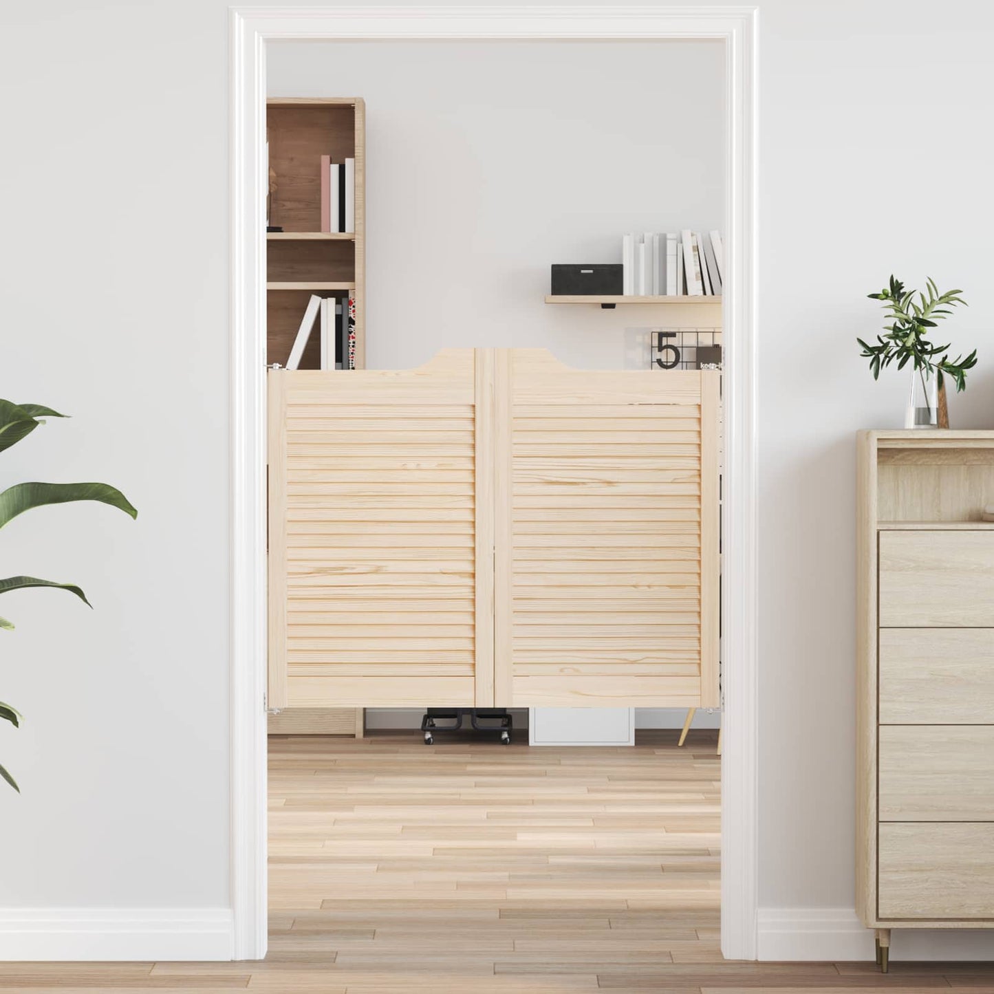 Porte Swing Naturale 80 x 50 cm Legno Massello di Pino | homemem39