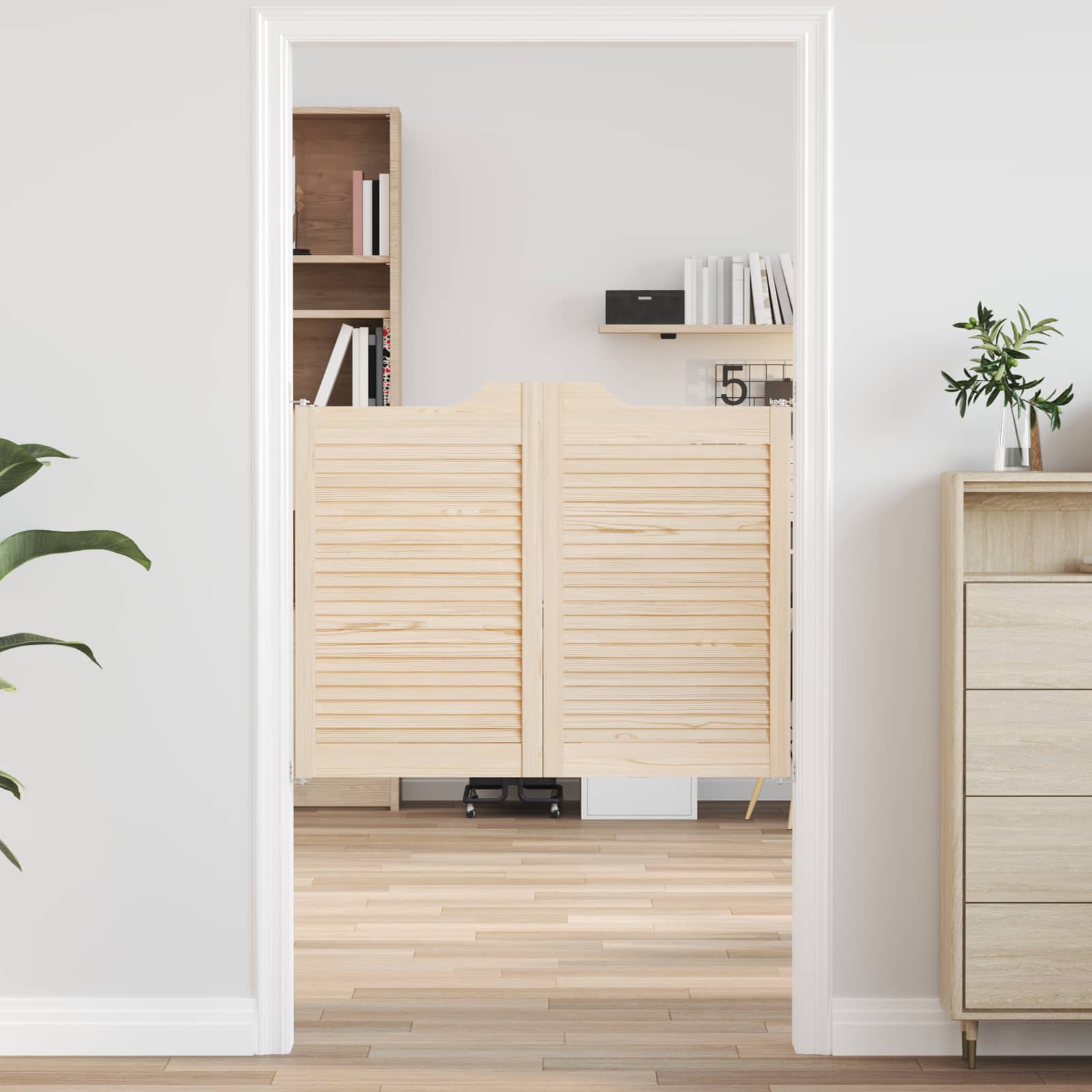 Porte Swing Naturale 80 x 50 cm Legno Massello di Pino | homemem39