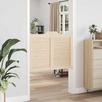 Porte Swing 2 pcs Naturale Legno Massello di Pino | homemem39