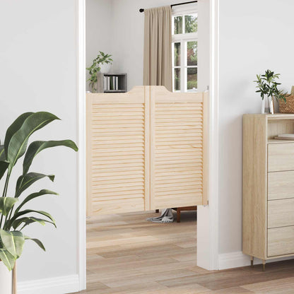 Porte Swing 2 pcs Naturale Legno Massello di Pino | homemem39