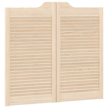 Porte Swing 2 pcs Naturale Legno Massello di Pino | homemem39