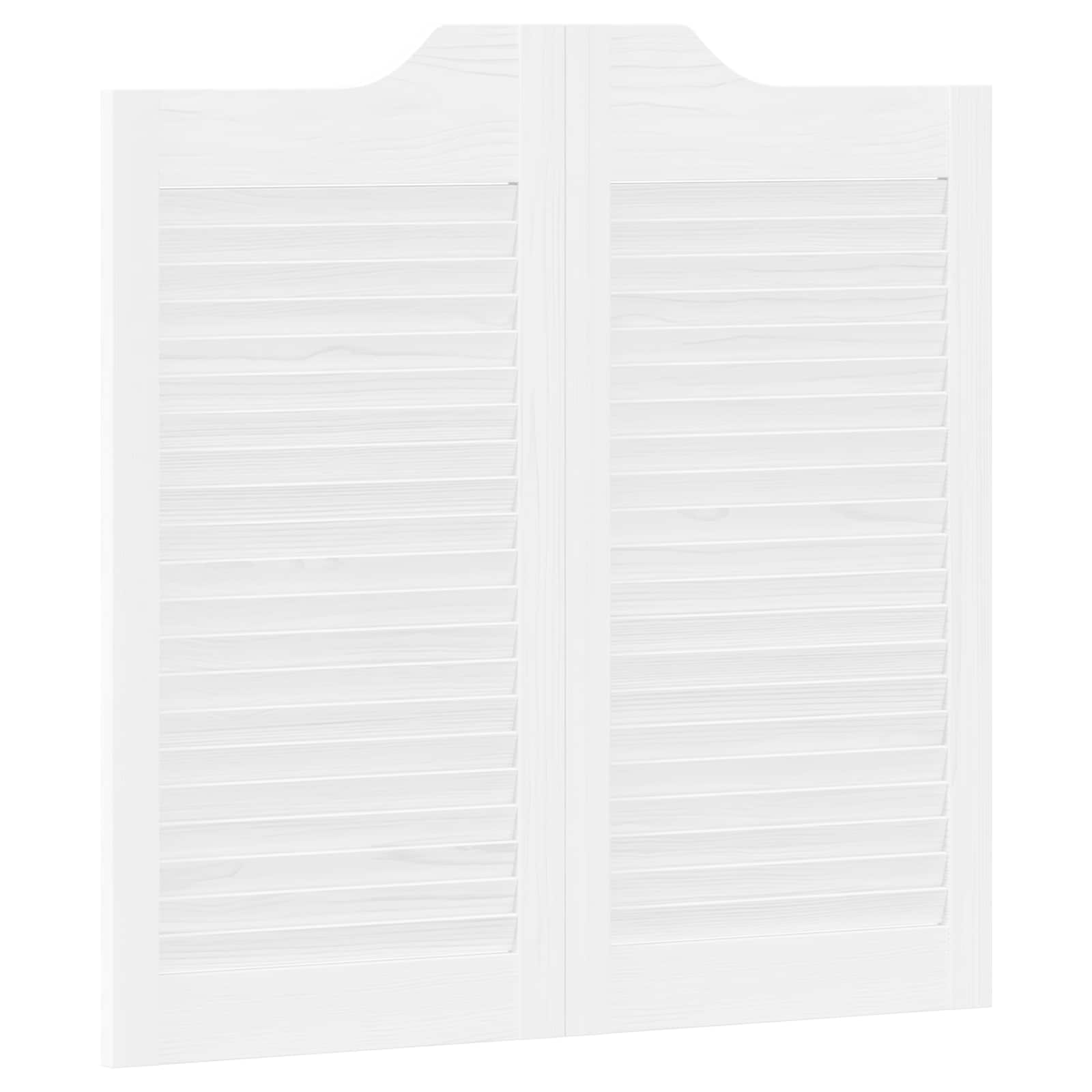 Porte Swing Bianco 80 x 40 cm Legno Massello di Pino | homemem39