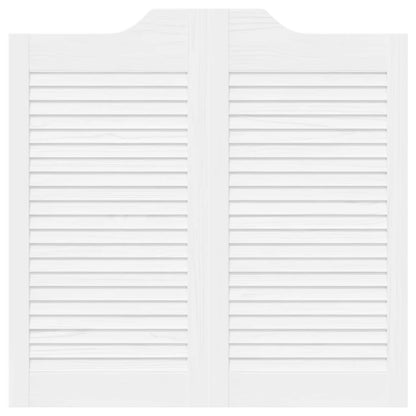 Porte Swing 2 pcs Bianco Legno Massello di Pino | homemem39