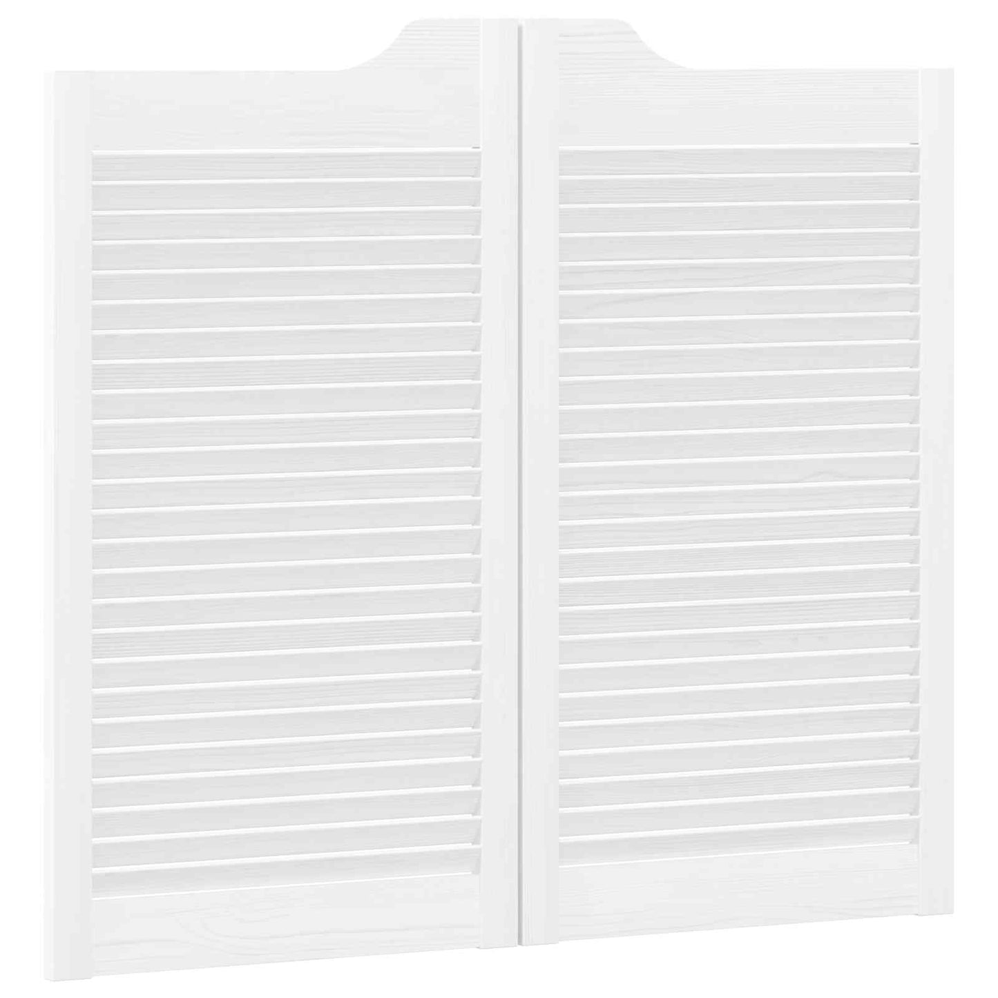 Porte Swing 2 pcs Bianco Legno Massello di Pino | homemem39