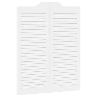 Porte Swing Bianco 100 x 40 cm Legno Massello di Pino | homemem39