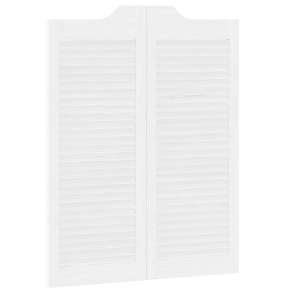 Porte Swing Bianco 100 x 40 cm Legno Massello di Pino | homemem39