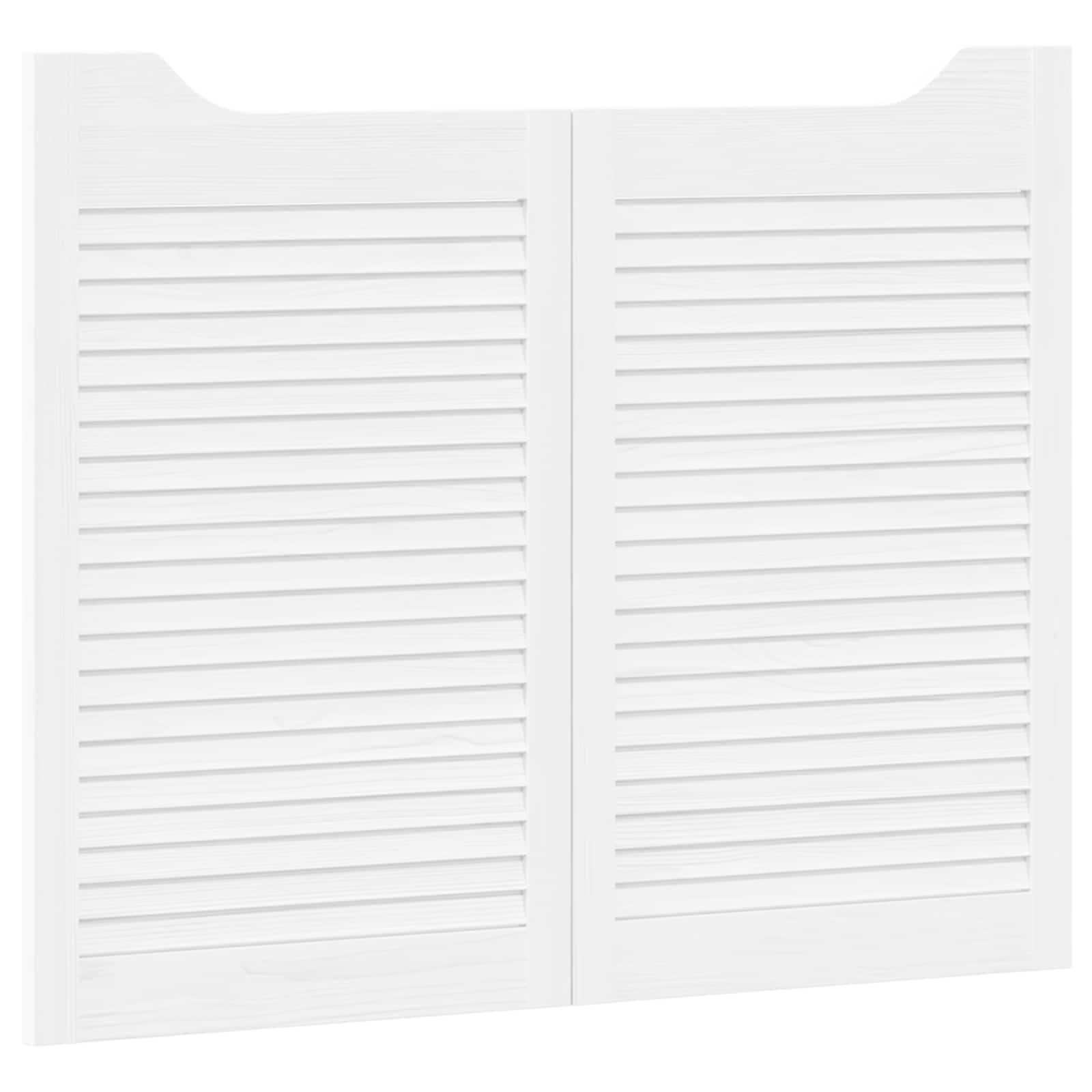 Porte Swing 2 pcs Bianco Legno Massello di Pino | homemem39