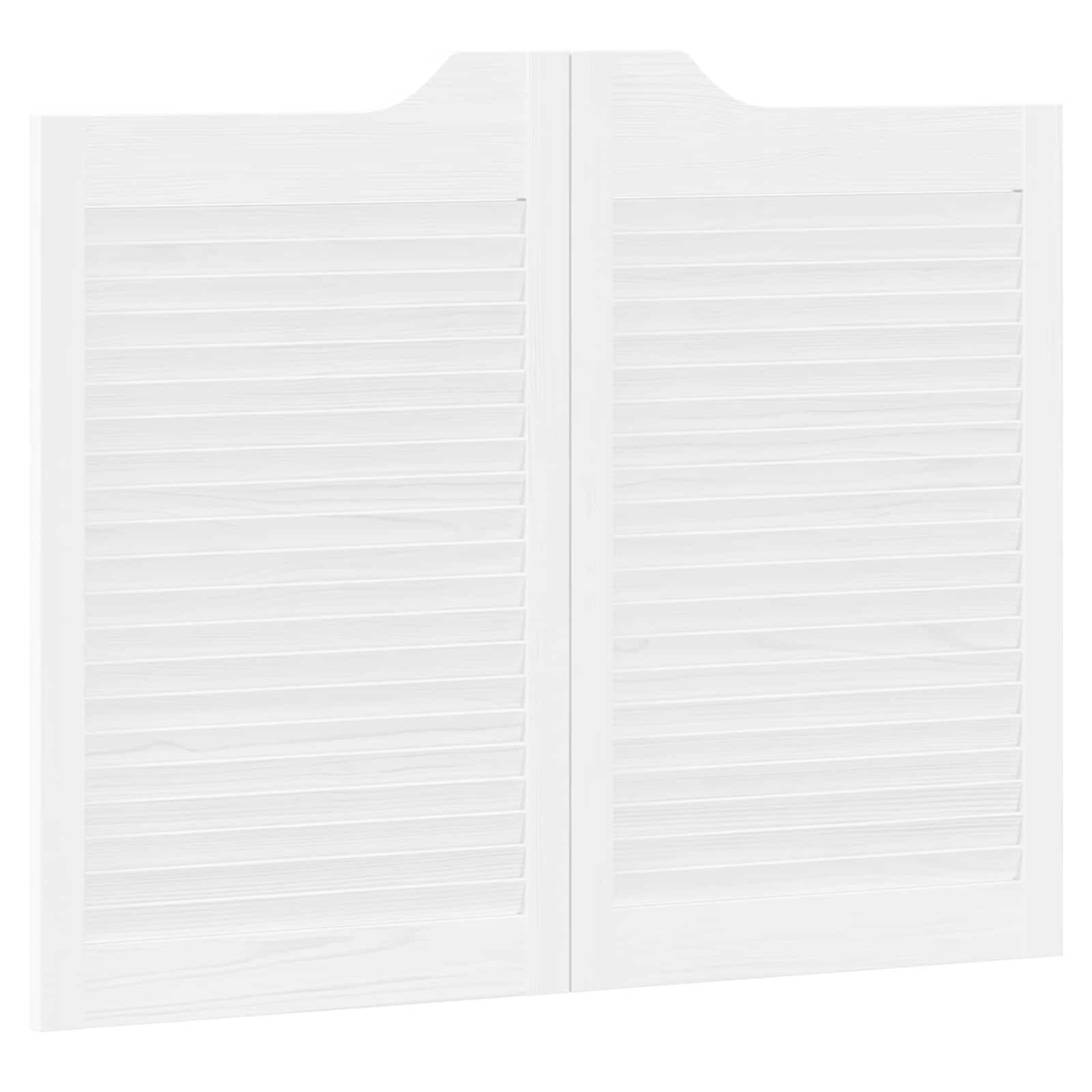 Porte Swing 2 pcs Bianco Legno Massello di Pino | homemem39