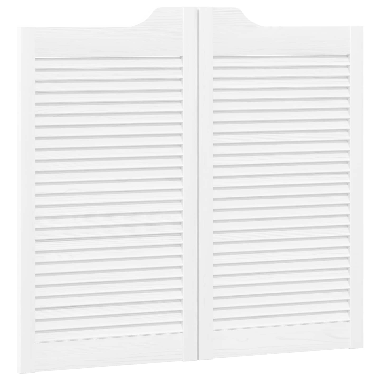 Porte Swing Bianco 90 x 50 cm Legno Massello di Pino | homemem39