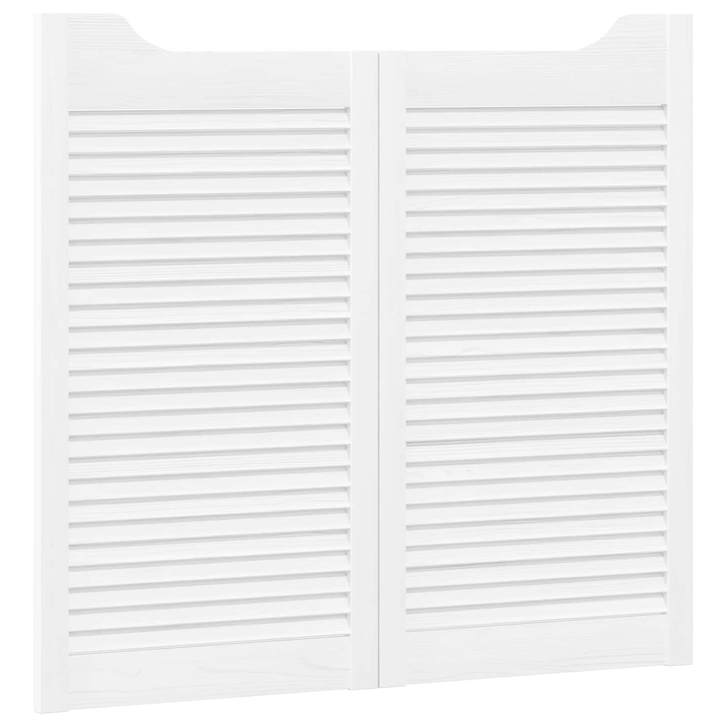 Porte Swing 2 pcs Bianco Legno Massello di Pino | homemem39