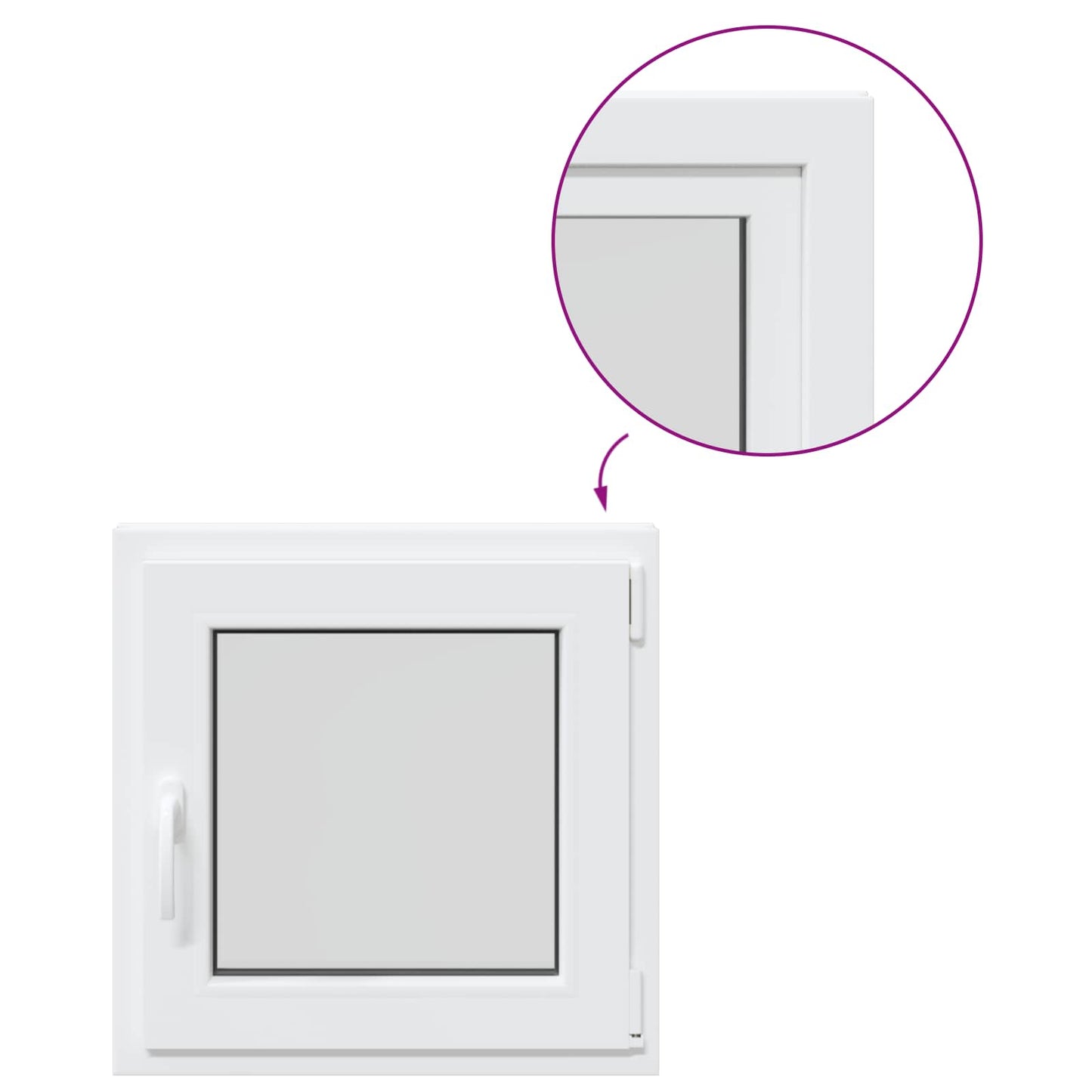Finestra per Soffitta RISOR 50 x 50 cm PVC e Vetro Bianco | homemem39