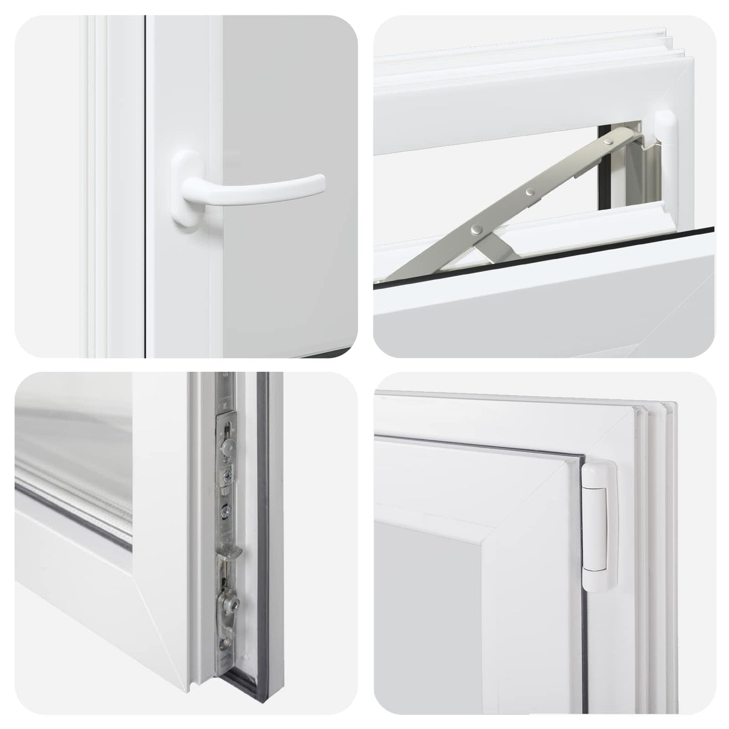 Finestra per Soffitta RISOR 50 x 75 cm PVC e Vetro Bianco | homemem39