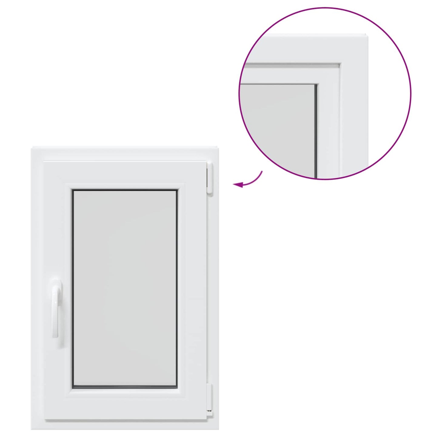 Finestra per Soffitta RISOR 50 x 75 cm PVC e Vetro Bianco | homemem39