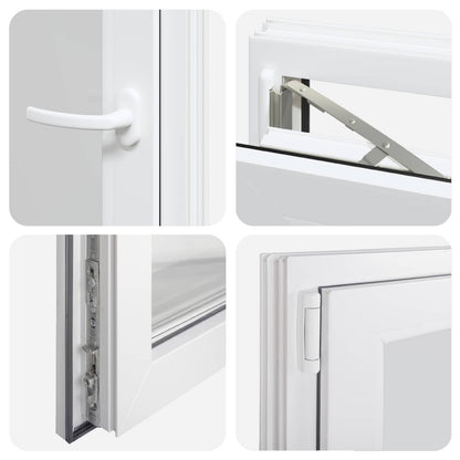 Finestra per Soffitta RISOR 60 x 90 cm PVC e Vetro Bianco | homemem39