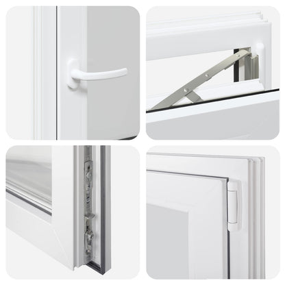 Finestra per Soffitta RISOR 60 x 100 cm PVC e Vetro Bianco | homemem39
