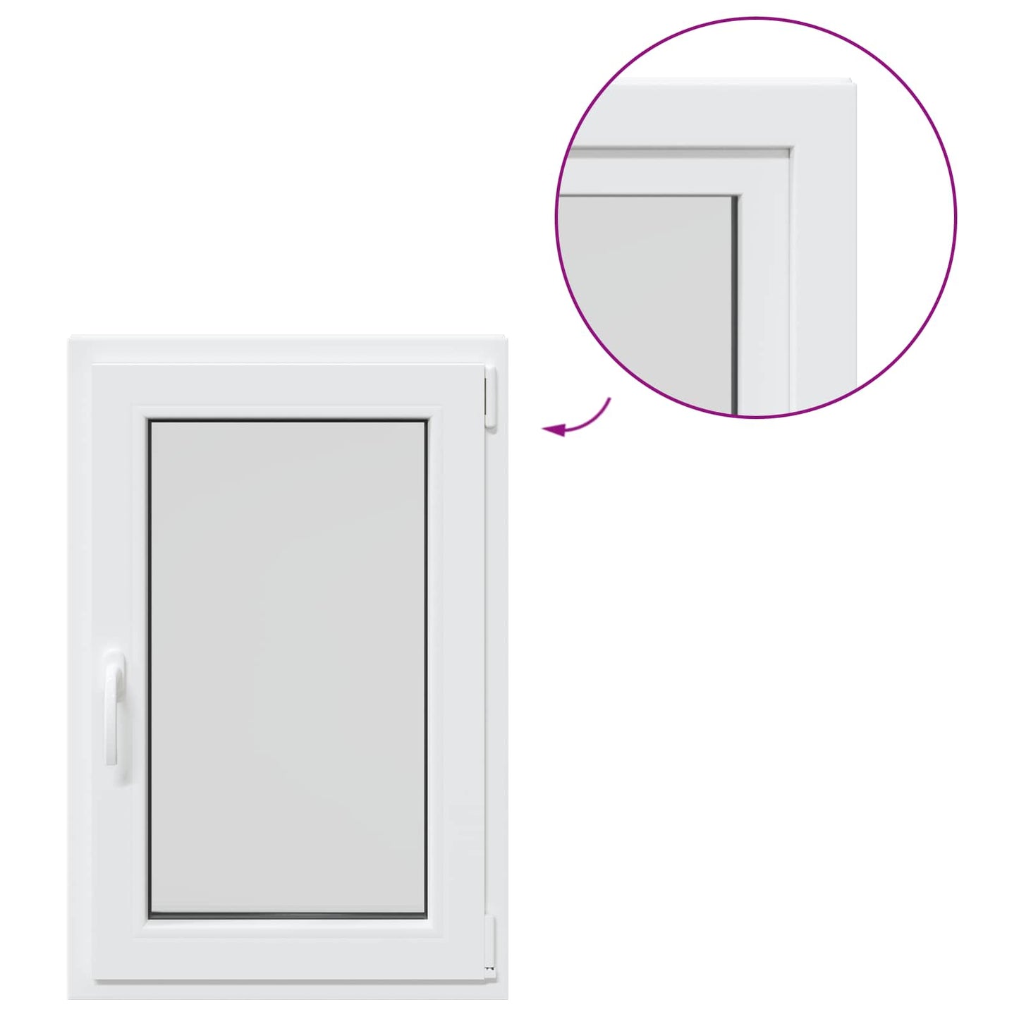 Finestra per Soffitta RISOR 60 x 100 cm PVC e Vetro Bianco | homemem39