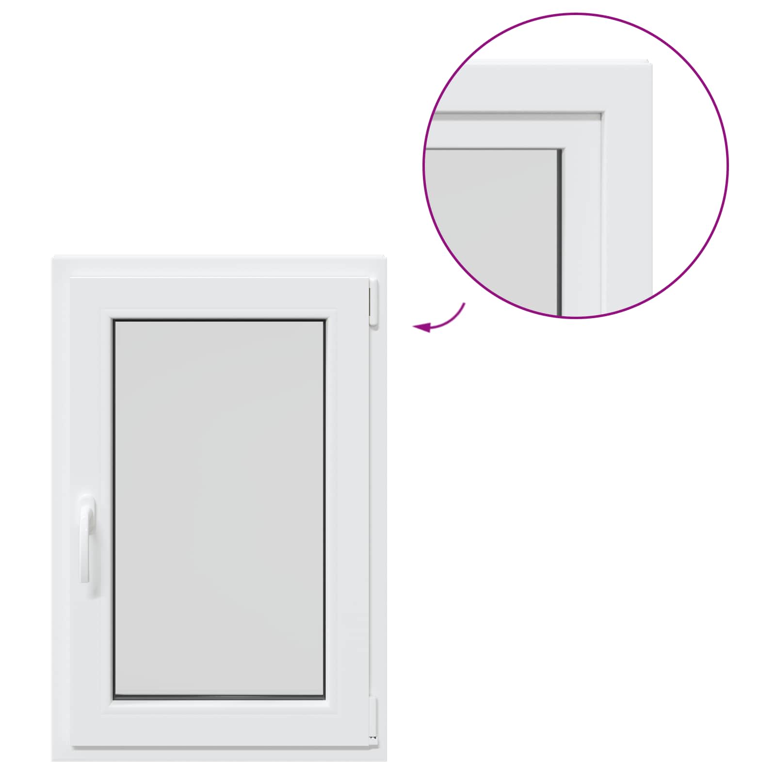 Finestra per Soffitta RISOR 60 x 100 cm PVC e Vetro Bianco | homemem39