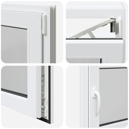 Finestra per Soffitta RISOR 80 x 50 cm PVC e Vetro Bianco | homemem39