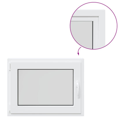Finestra per Soffitta RISOR 80 x 50 cm PVC e Vetro Bianco | homemem39