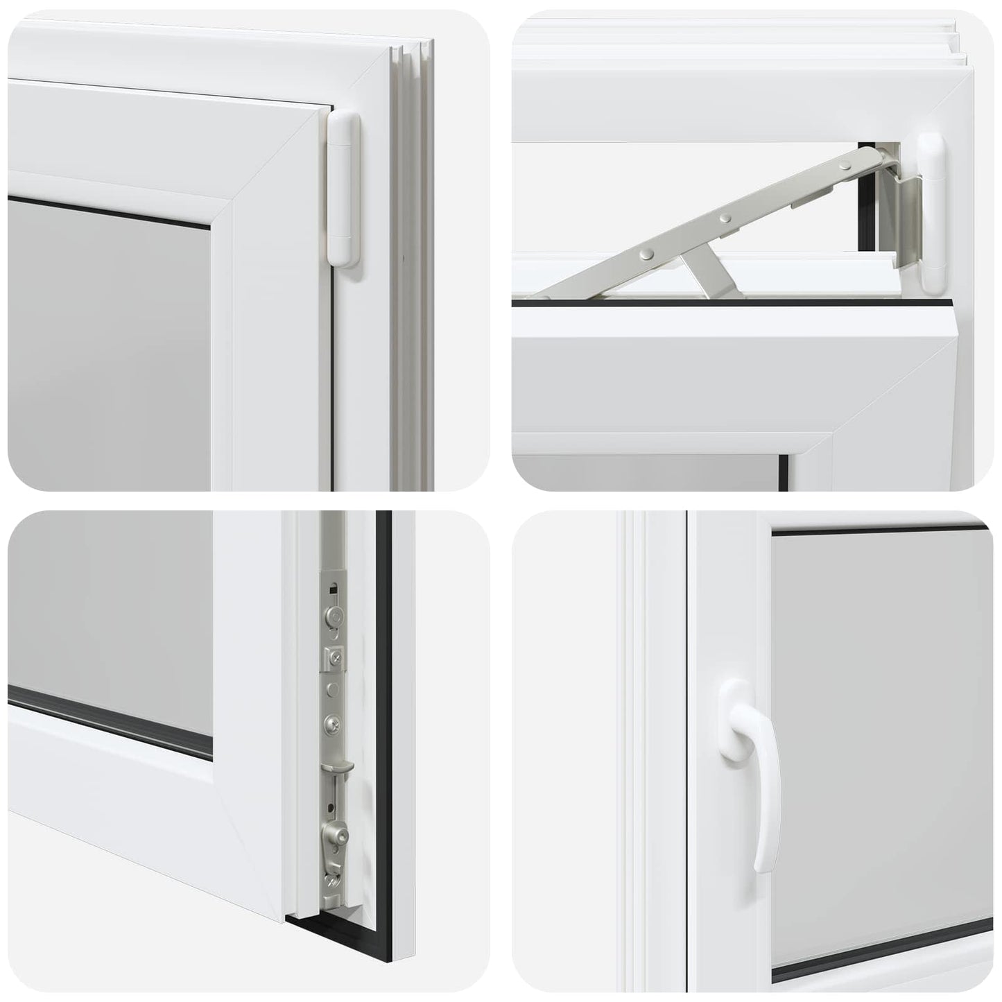 Finestra per Soffitta RISOR 80 x 60 cm PVC e Vetro Bianco | homemem39