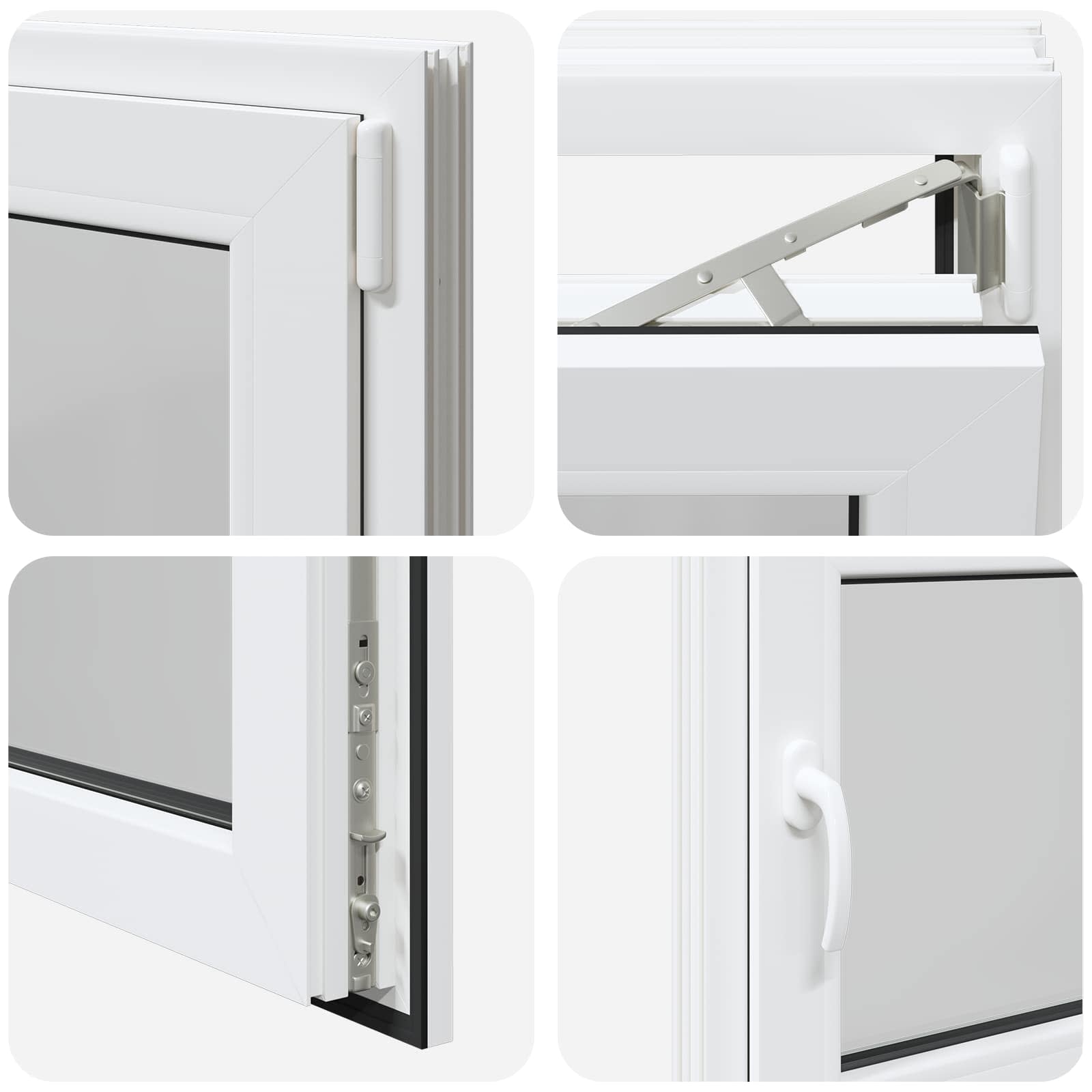 Finestra per Soffitta RISOR 80 x 60 cm PVC e Vetro Bianco | homemem39