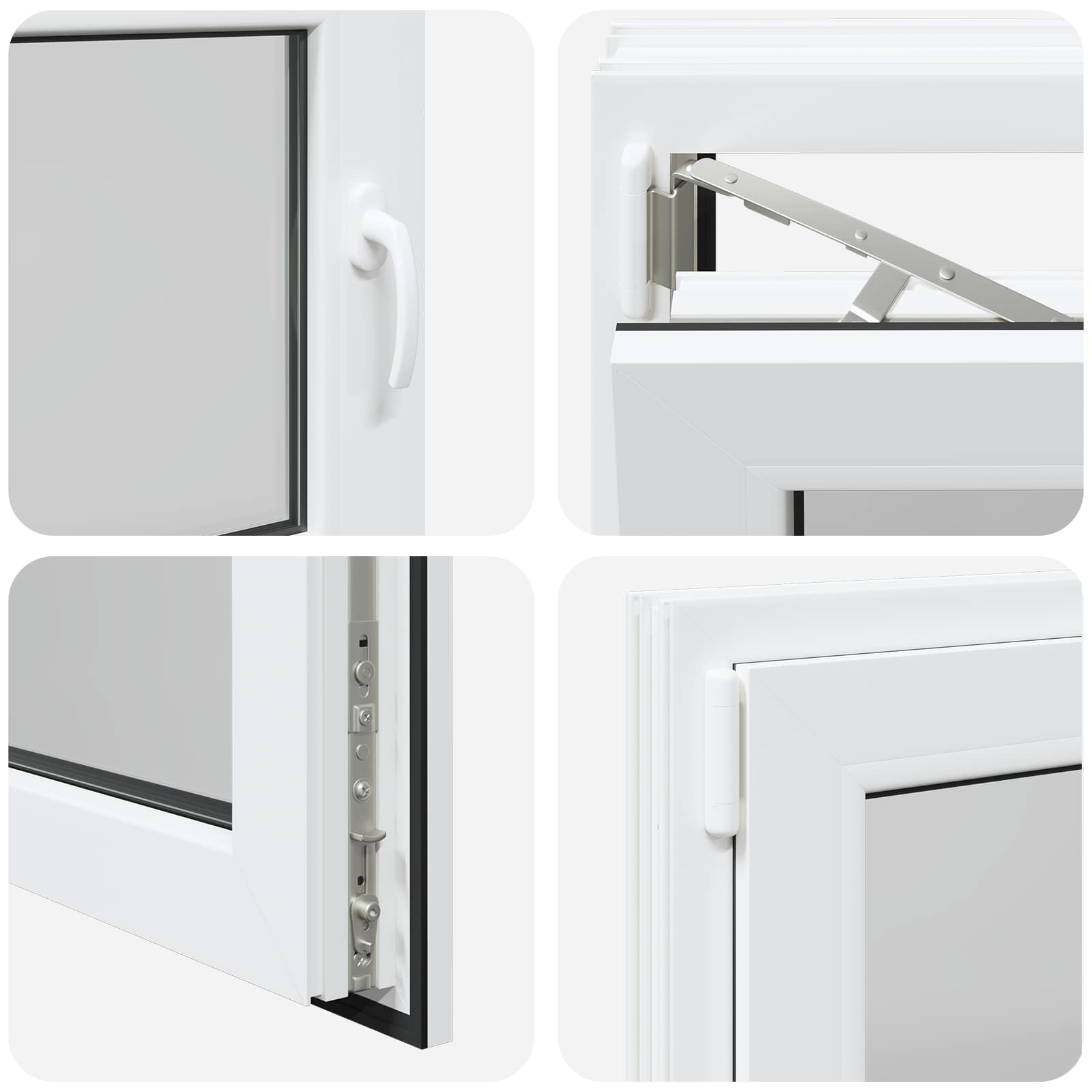 Finestra per Soffitta RISOR 80 x 70 cm PVC e Vetro Bianco | homemem39